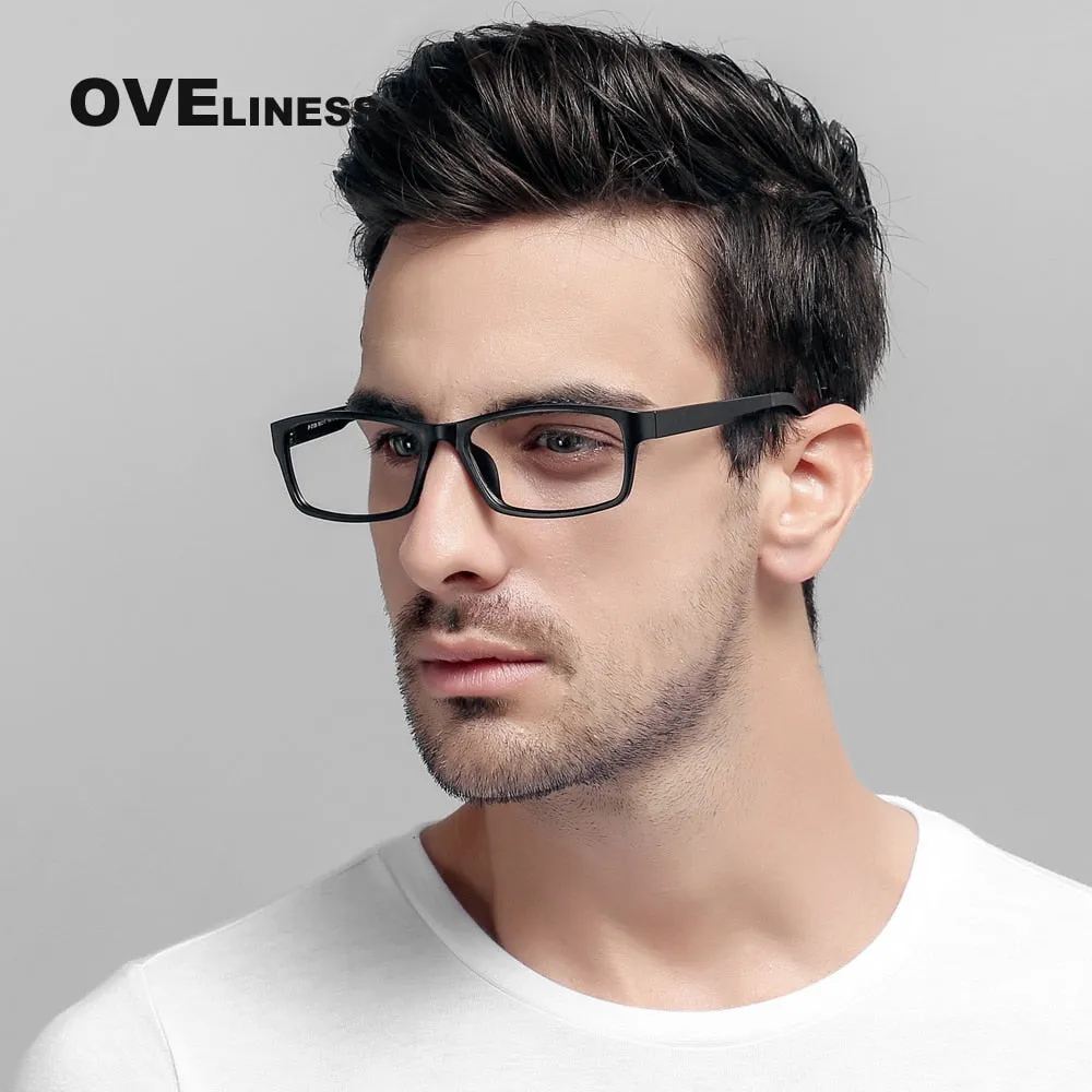 Oveliness Unisex Full Rim Square Tr 90 Titanium Eyeglasses 2126