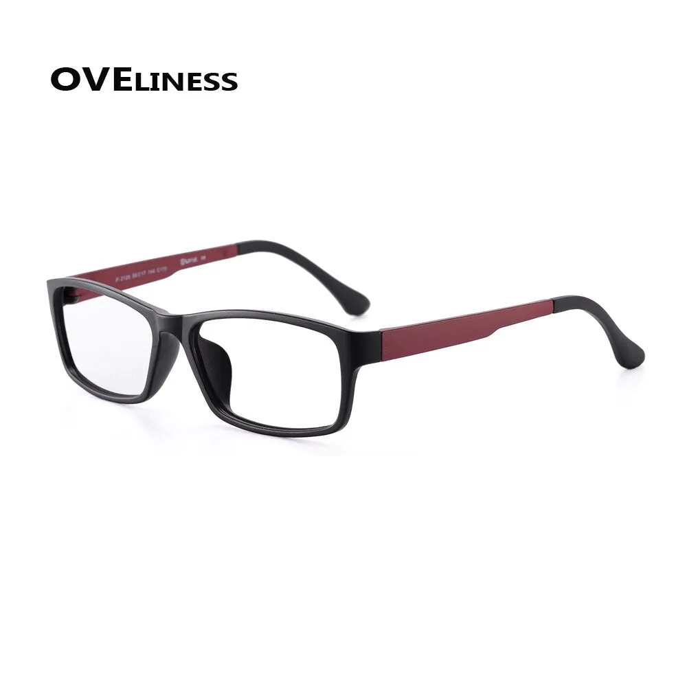 Oveliness Unisex Full Rim Square Tr 90 Titanium Eyeglasses 2126