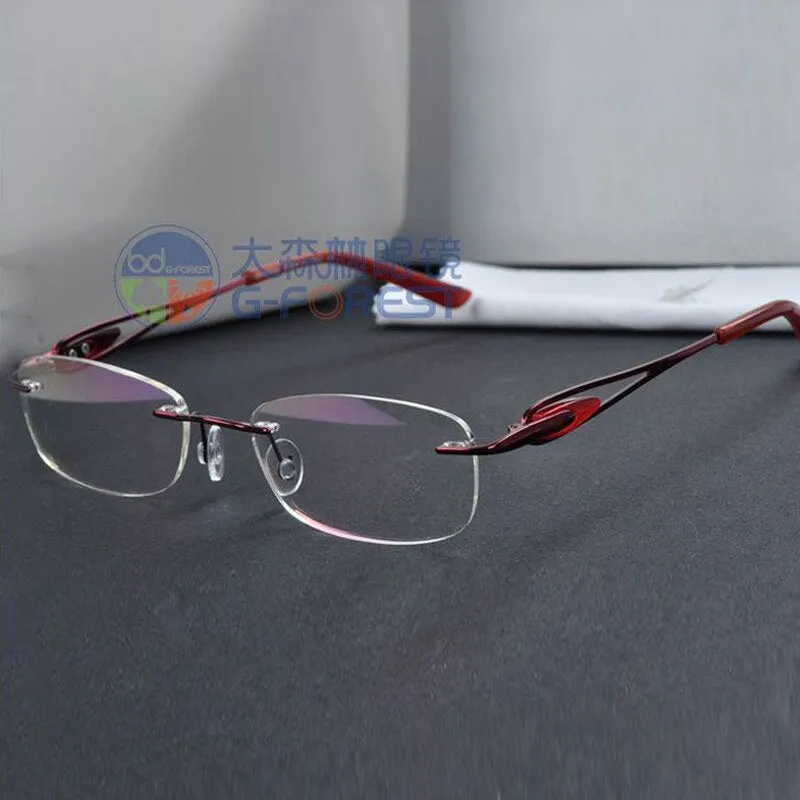 Oveliness Women's Rimless Round Square Alloy Eyeglasses Sw5028