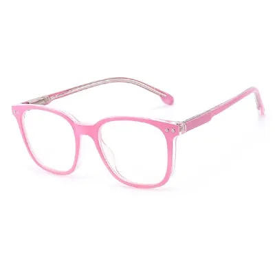 Ralferty Children's Unisex Full Rim Square Tr 90 Acetate Eyeglasses M3568