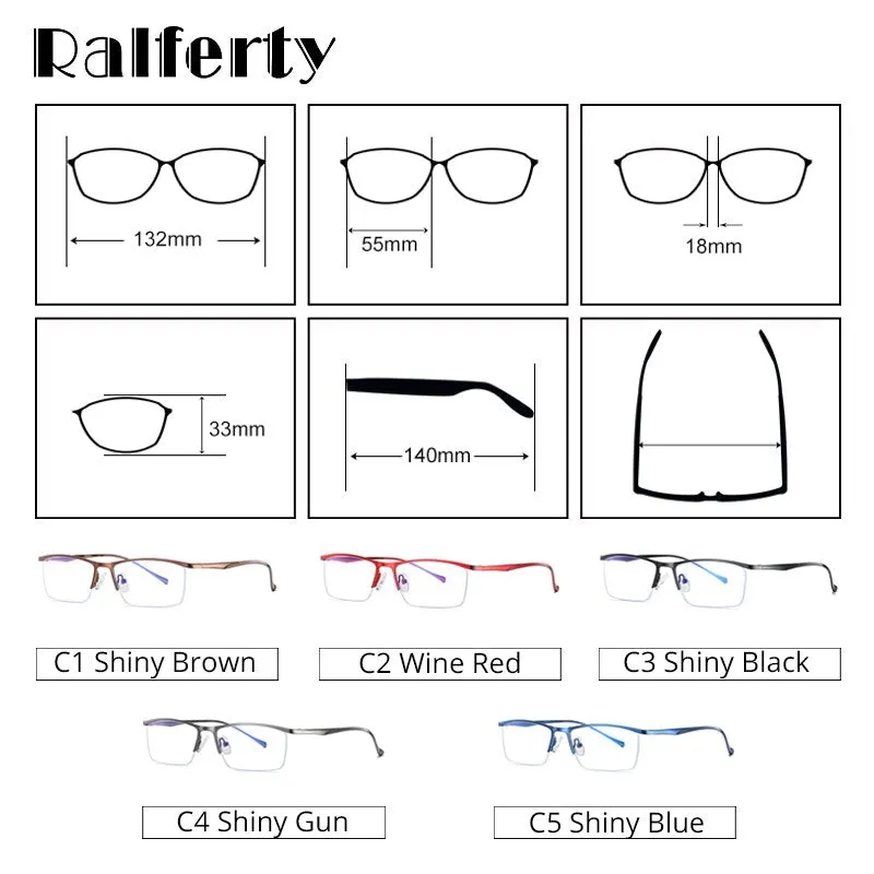 Ralferty Men's Eyeglasses Anti Blue Light Anti-Glare D5910