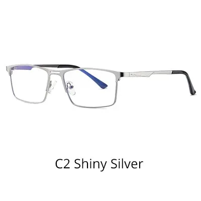 Ralferty Men's Eyeglasses Blue Light Blocking Spectacle Frames Metal Rectangle D5909