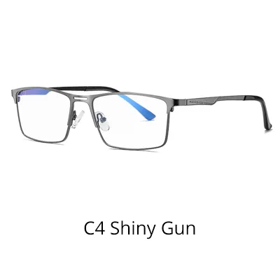 Ralferty Men's Eyeglasses Blue Light Blocking Spectacle Frames Metal Rectangle D5909