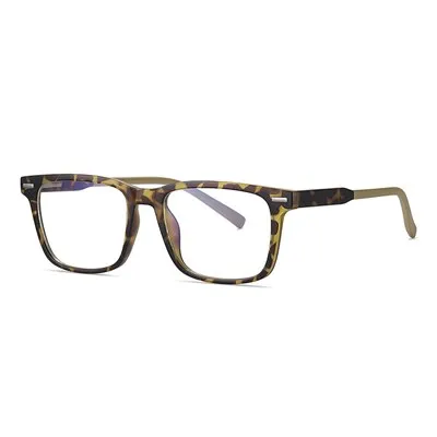 Ralferty Men's Eyeglasses TR90 Square Anti Blue Light D2323-1