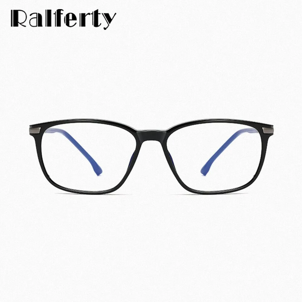 Ralferty Men's Full Rim Square Tr 90 Acetate Eyeglasses F95363