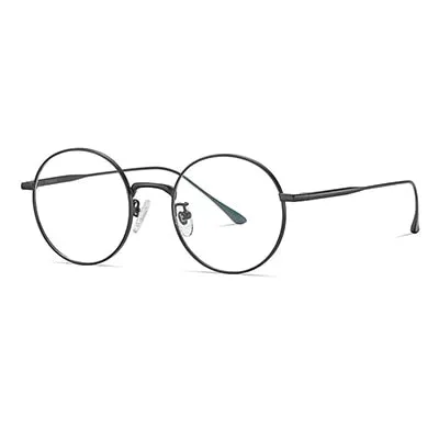 Ralferty Unisex Full Rim Oversized Round Titanium Eyeglasses