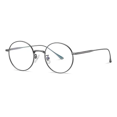 Ralferty Unisex Full Rim Oversized Round Titanium Eyeglasses