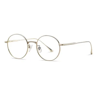 Ralferty Unisex Full Rim Oversized Round Titanium Eyeglasses