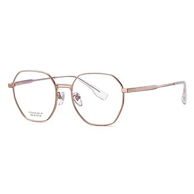 Ralferty Unisex Full Rim Polygon Titanium Eyeglasses D2025