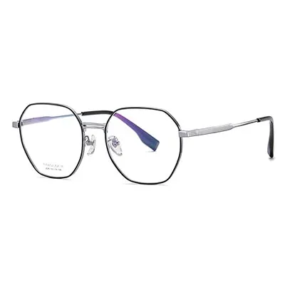 Ralferty Unisex Full Rim Polygon Titanium Eyeglasses D2025