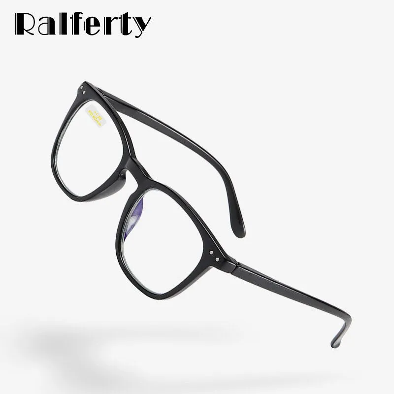 Ralferty Unisex Full Rim Square Acetate Reading Glasses F91104