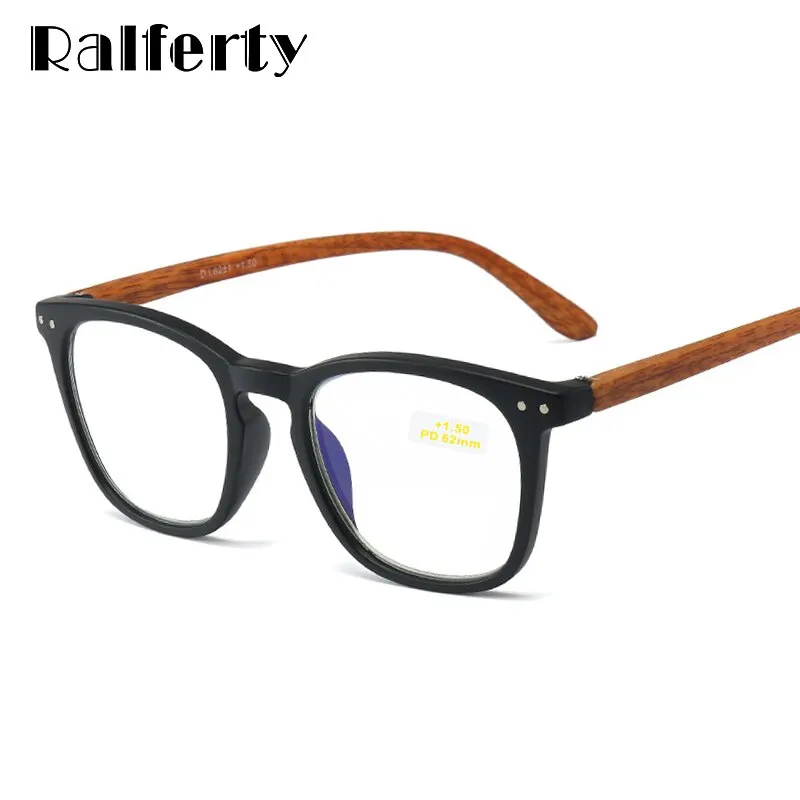 Ralferty Unisex Full Rim Square Acetate Reading Glasses F91104