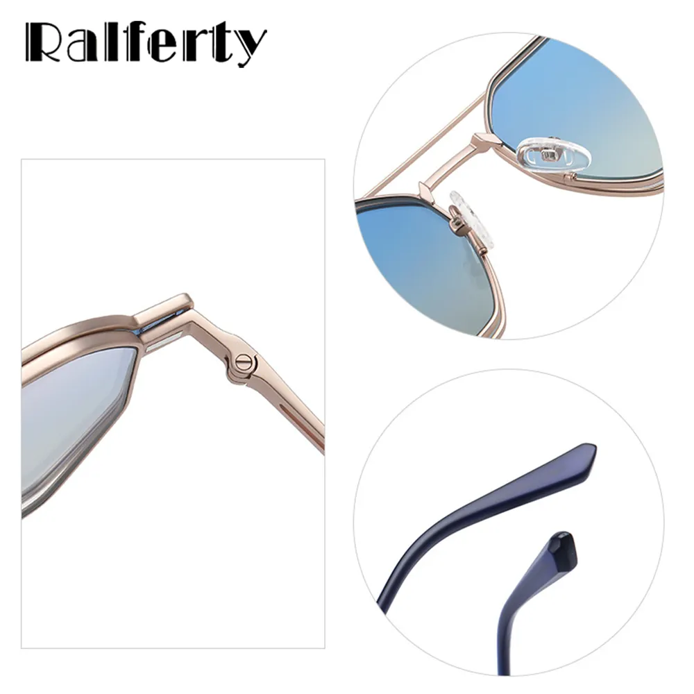 Ralferty Unisex Full Rim Square Tr 90 Eyeglasses With Clip On Sunglasses 0012