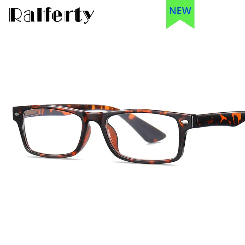 Ralferty Unisex Small Rectangle Reading Glasses Acetate D6101