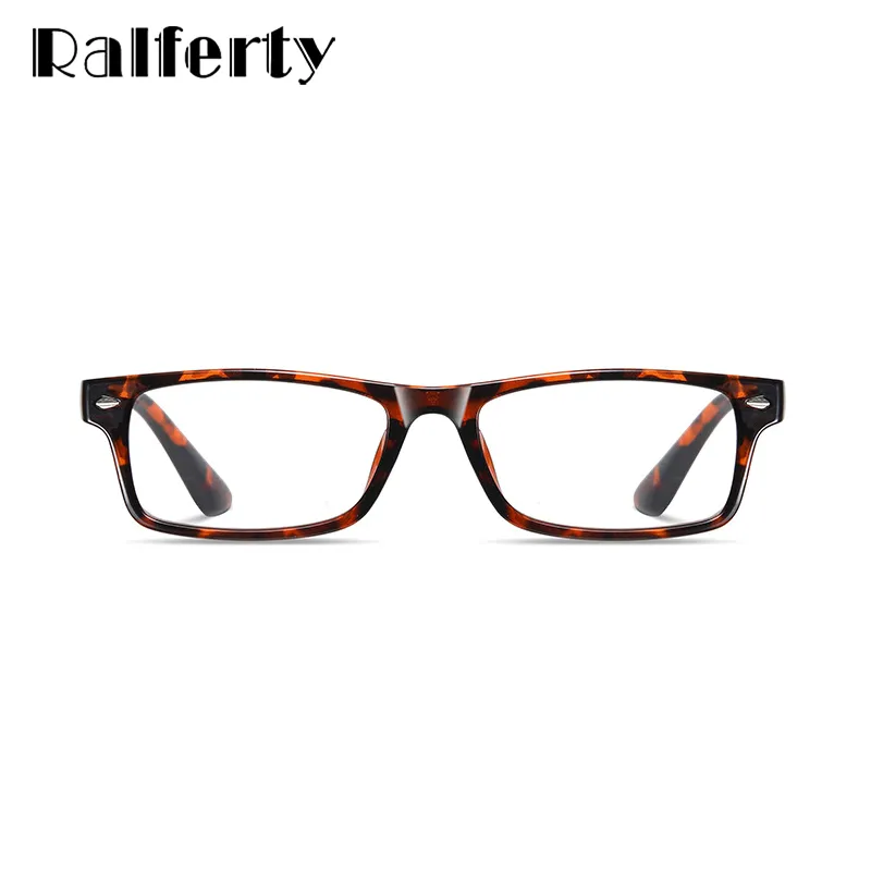 Ralferty Unisex Small Rectangle Reading Glasses Acetate D6101