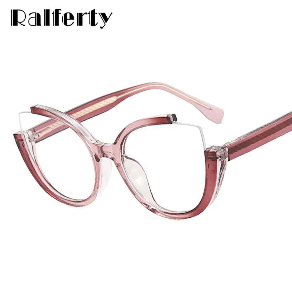 Ralferty Women' Full Rim Square Cat Eye Tr 90 Acetate Eyeglasses F82024