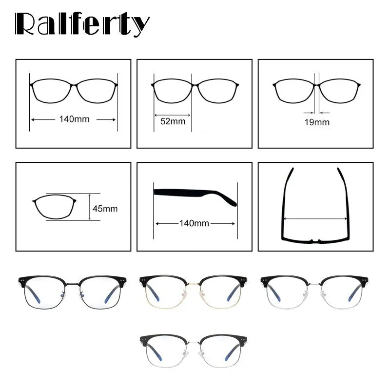 Ralferty Women's Eyeglasses Anti Blue Light Ultra-light TR90 D1821