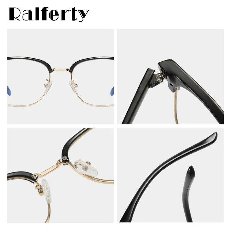 Ralferty Women's Eyeglasses Anti Blue Light Ultra-light TR90 D1821