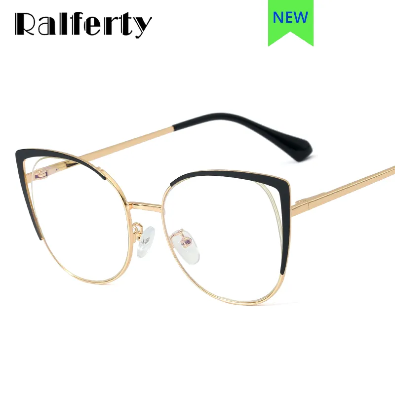 Ralferty Women's Eyeglasses Cat Eye Anti Blue Light F95728