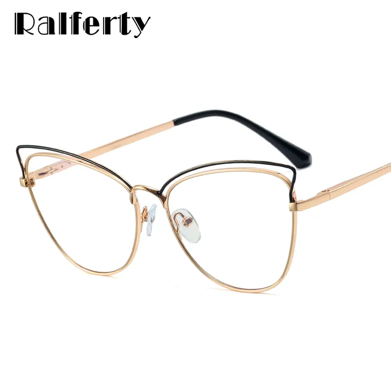 Ralferty Women's Eyeglasses Cat Eye Anti Blue Light