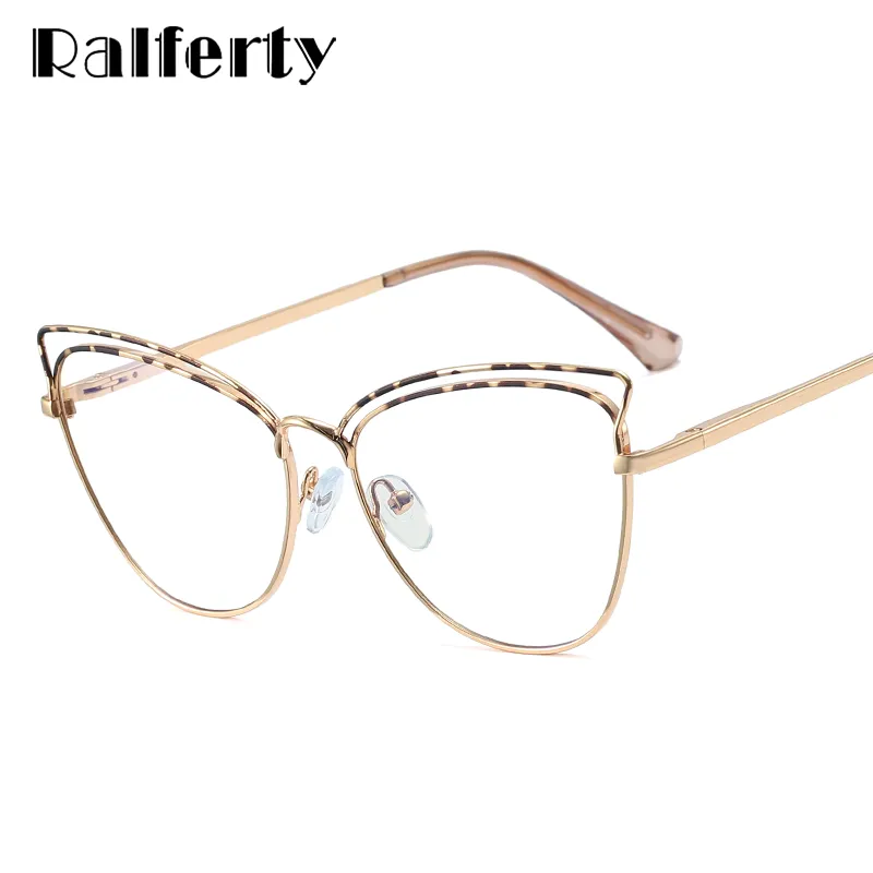 Ralferty Women's Eyeglasses Cat Eye Anti Blue Light