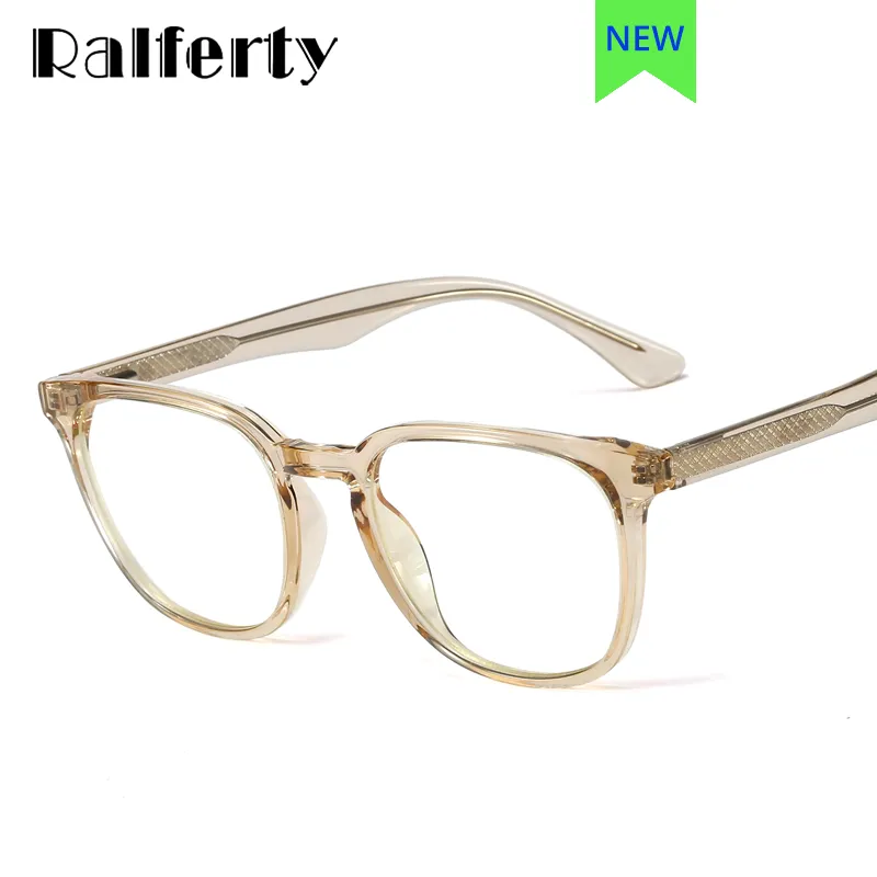 Ralferty Women's Eyeglasses Square TR90 Anti Blue Light F93391