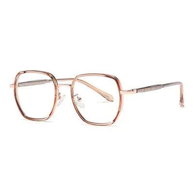 Ralferty Women's Full Rim Irregular Square Alloy Acetate Eyeglasses Dj802