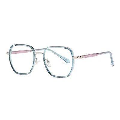 Ralferty Women's Full Rim Irregular Square Alloy Acetate Eyeglasses Dj802