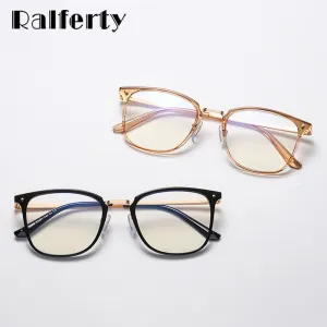 Ralferty Women's Full Rim Square Acetate Alloy Eyeglasses F95959