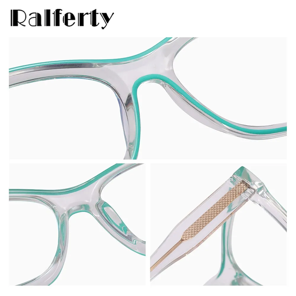 Ralferty Women's Full Rim Square Acetate Eyeglasses F82087