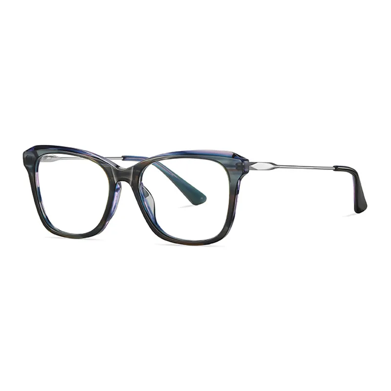 Ralferty Women's Full Rim Square Cat Eye Acetate Alloy Eyeglasses D9217