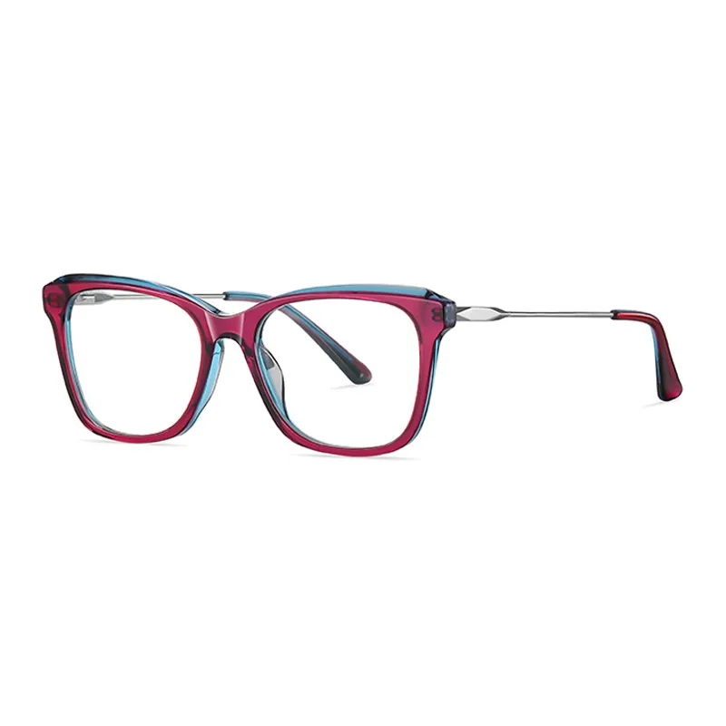 Ralferty Women's Full Rim Square Cat Eye Acetate Alloy Eyeglasses D9217