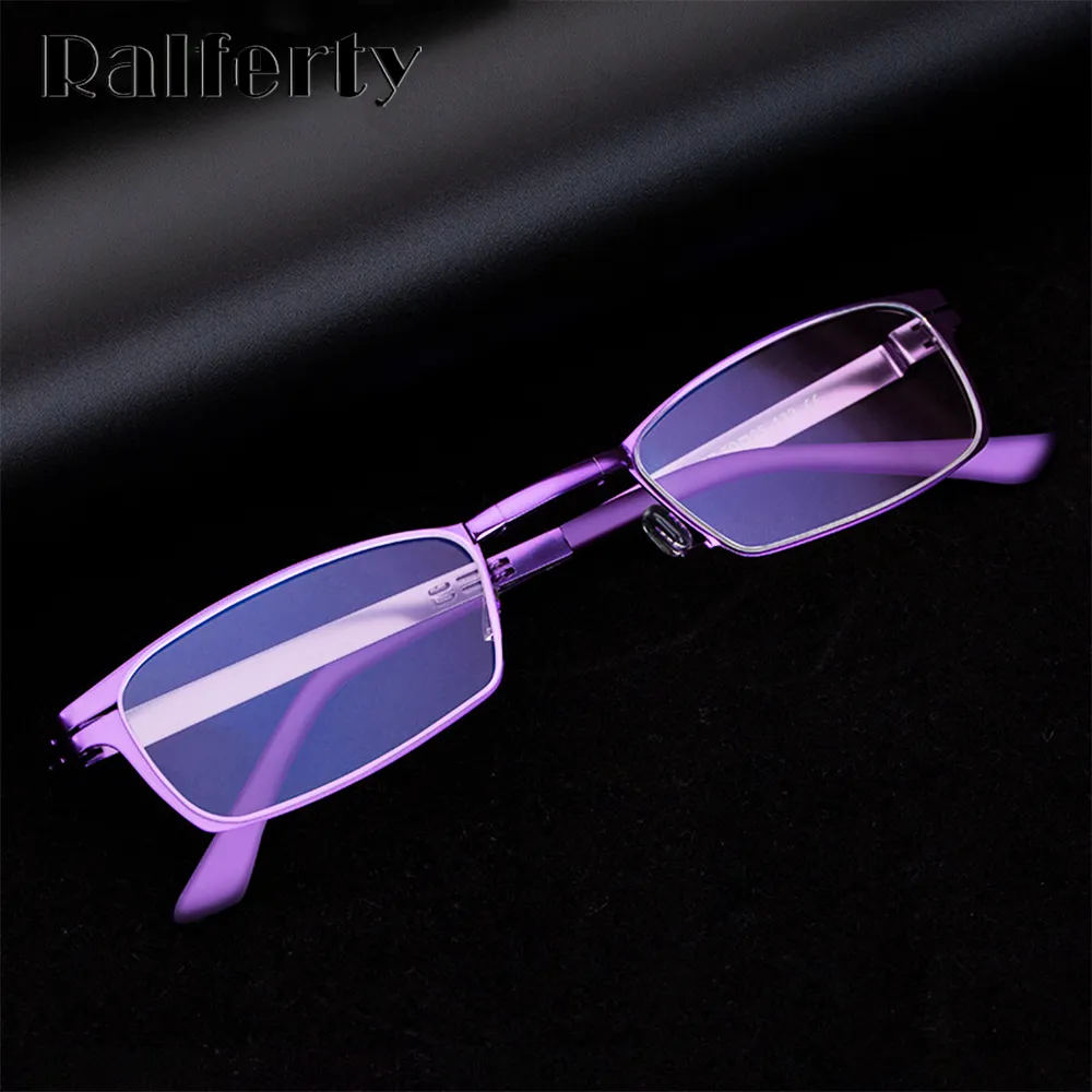 Ralfterty Unisex Full Rim Small Square Alloy Folding Hyperopic Folding Reading Glasses D827