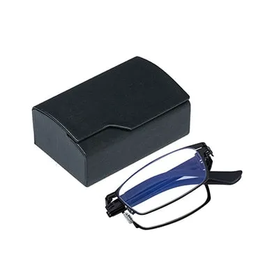 Ralfterty Unisex Full Rim Small Square Alloy Folding Hyperopic Folding Reading Glasses D827