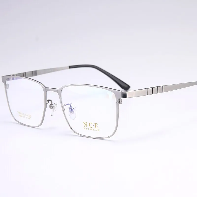 Reven Jate Men's Full Rim Square Titanium Eyeglasses 5008