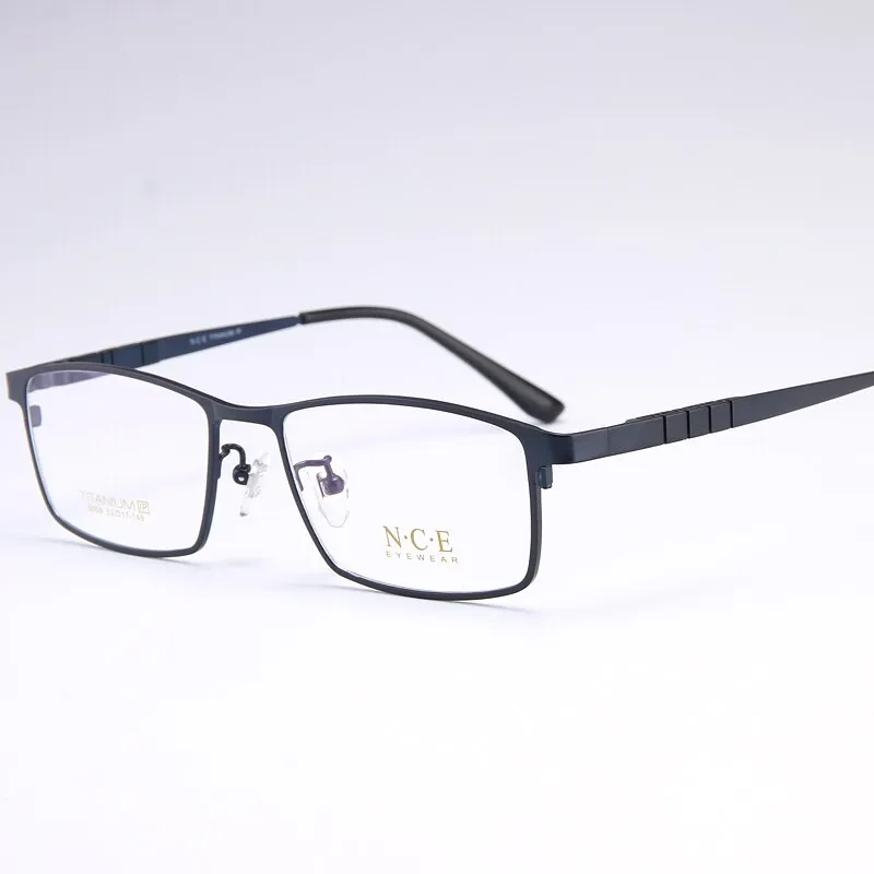 Reven Jate Men's Full Rim Square Titanium Eyeglasses 5009