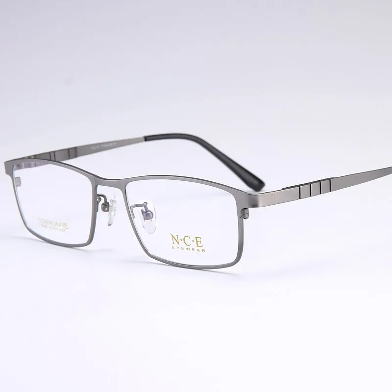 Reven Jate Men's Full Rim Square Titanium Eyeglasses 5009