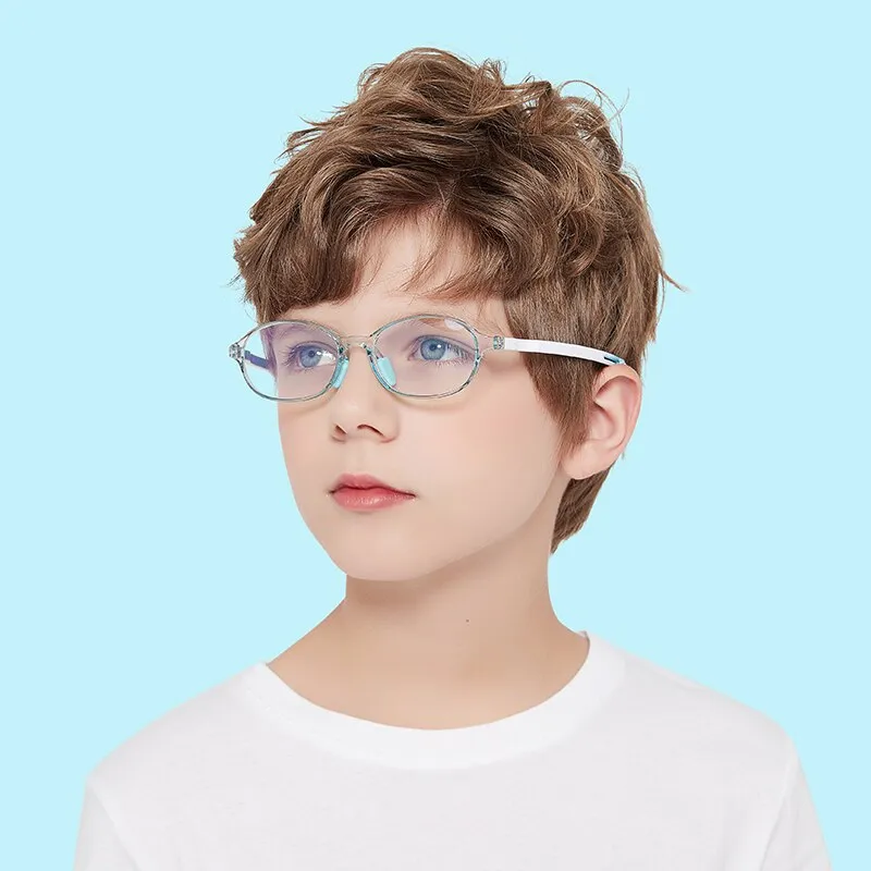 Reven Jate Unisex Children's Full Rim Oval Tr 90 Silicone Eyeglasses 5110