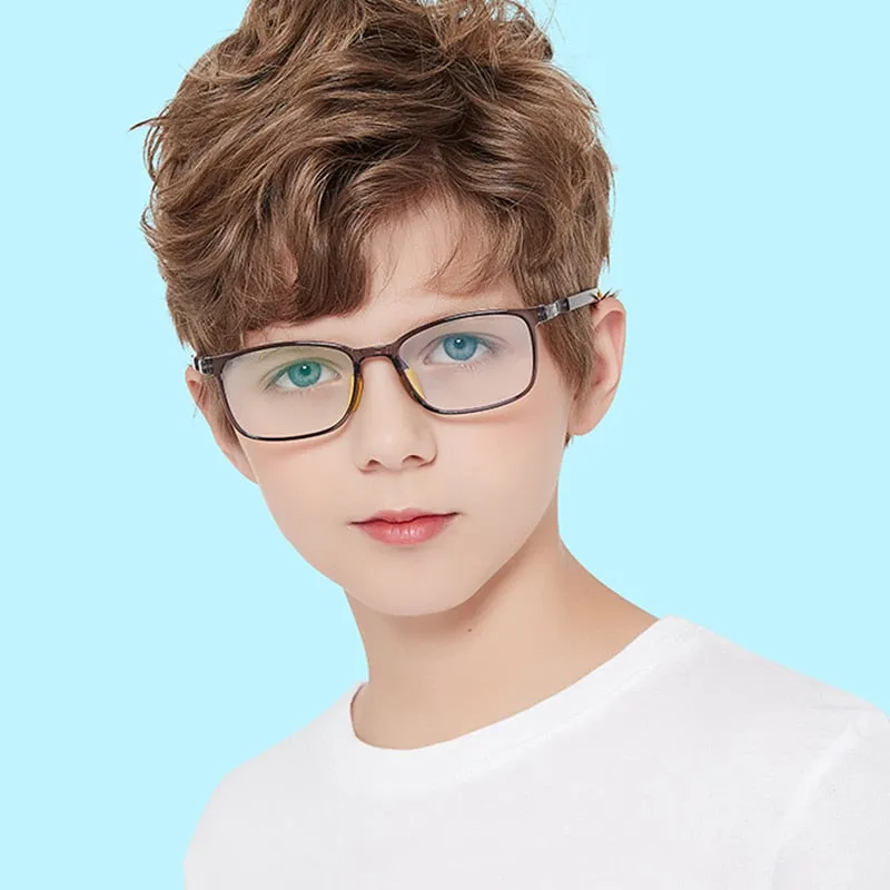 Reven Jate Unisex Children's Full Rim Square Tr 90 Silicone Eyeglasses 5109