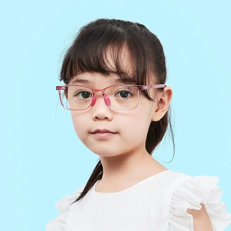 Reven Jate Unisex Children's Full Rim Square Tr 90 Silicone Eyeglasses 5109