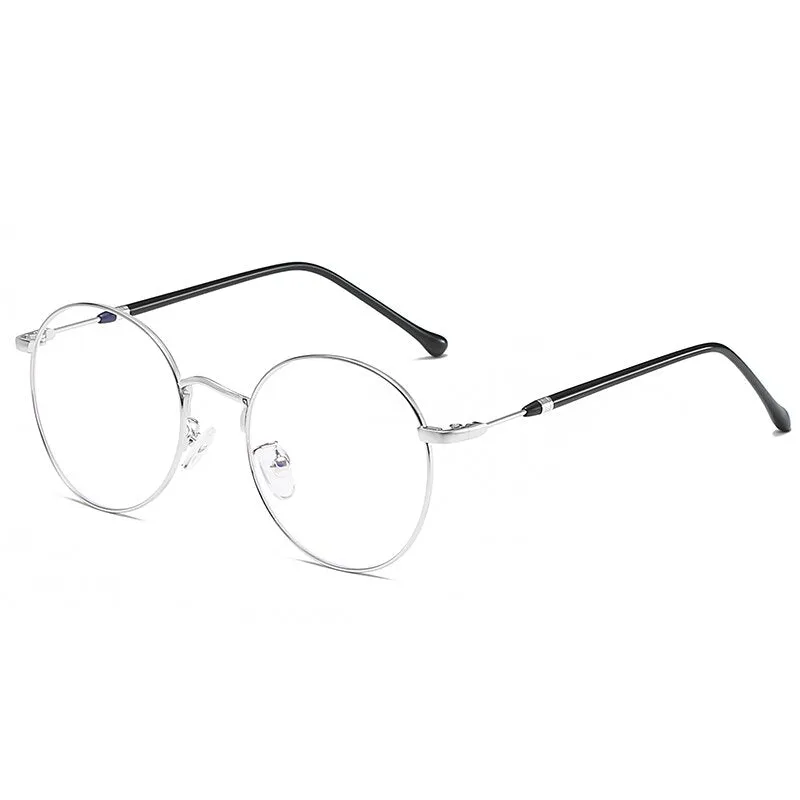 Reven Jate Unisex Full Rim Round Alloy Eyeglasses 1912