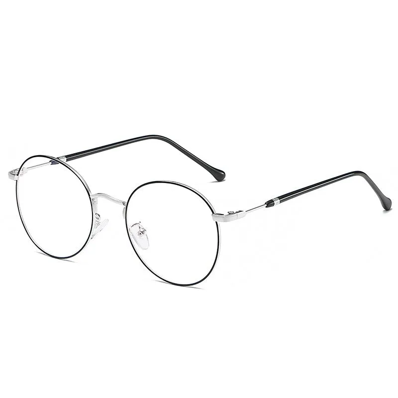 Reven Jate Unisex Full Rim Round Alloy Eyeglasses 1912