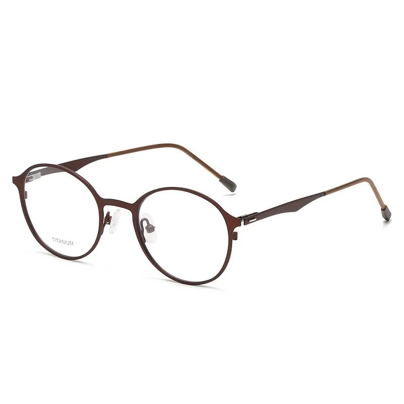 Reven Jate Unisex Full Rim Round Titanium Eyeglasses P8821