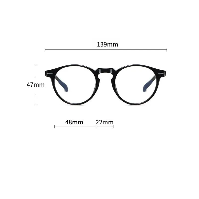 Reven Jate Unisex Full Rim Round Tr 90 Eyeglasses 3512