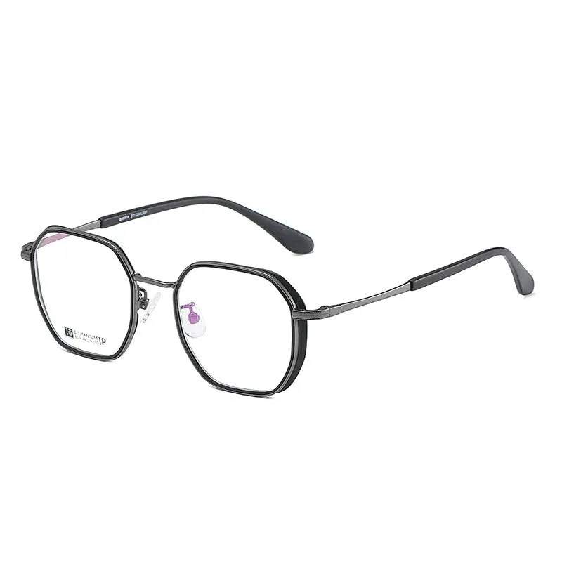 Reven Jate Unisex Full Rim Square Titanium Eyeglasses 6074