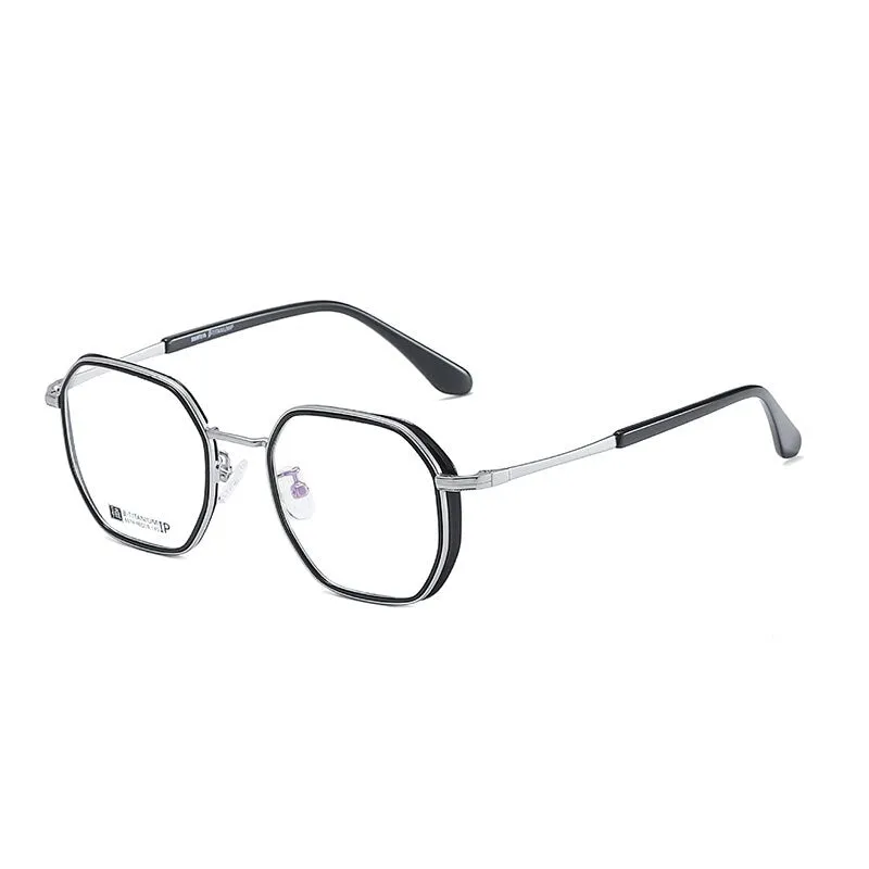 Reven Jate Unisex Full Rim Square Titanium Eyeglasses 6074