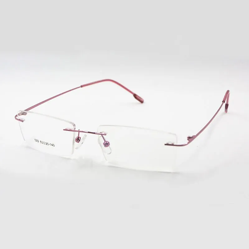 Reven Jate Unisex Rimless Square Titanium Eyeglasses R522