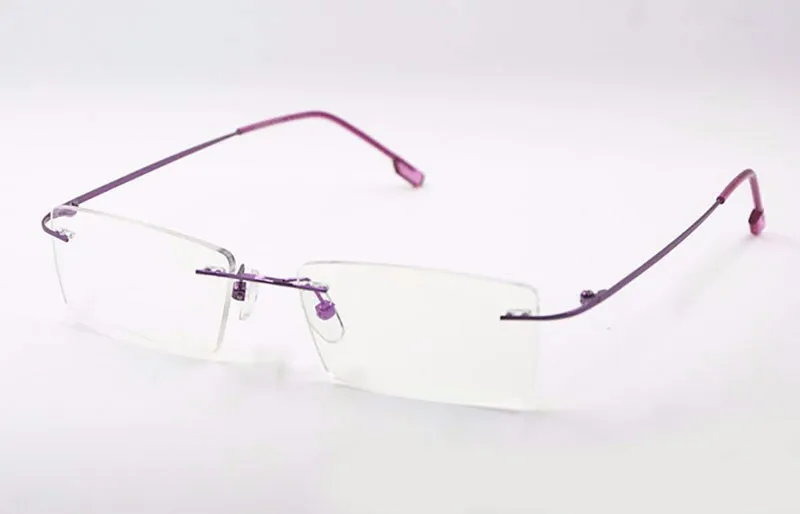 Reven Jate Unisex Rimless Square Titanium Eyeglasses R522