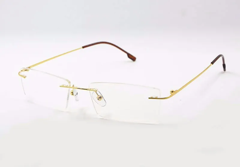 Reven Jate Unisex Rimless Square Titanium Eyeglasses R522