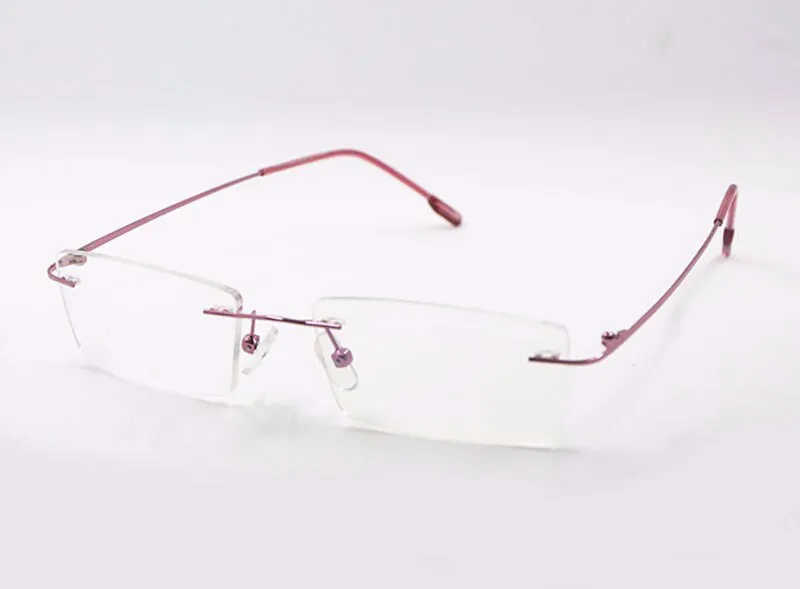 Reven Jate Unisex Rimless Square Titanium Eyeglasses R522